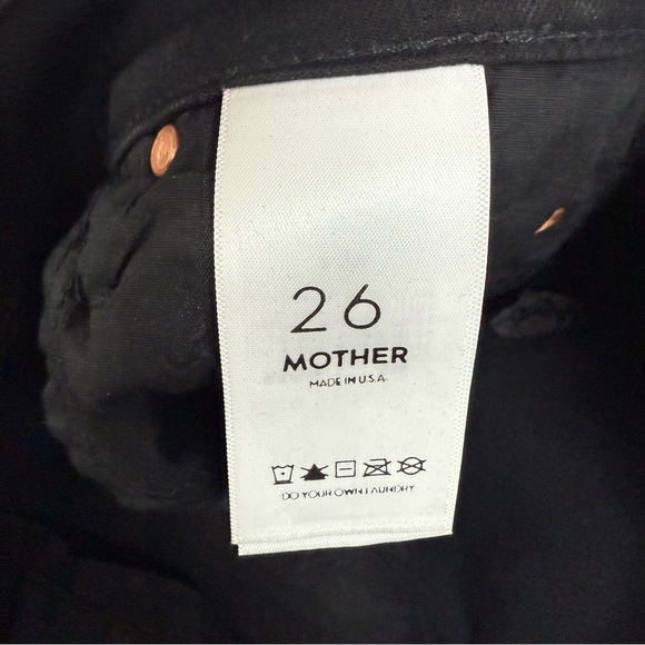Mother Denim The Swooner Ankle Jeans Size 26 Wet Print Black‎ Coated Skinny - Picture 4 of 13